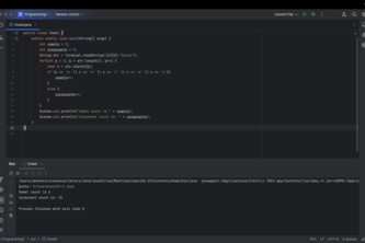 Counting the Vowels in a string 