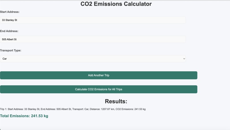 Carbon Emission Calculator – screenshot 2