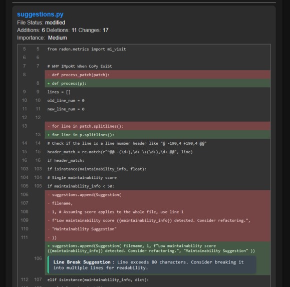 Code Review Analysis ChecK – screenshot 3