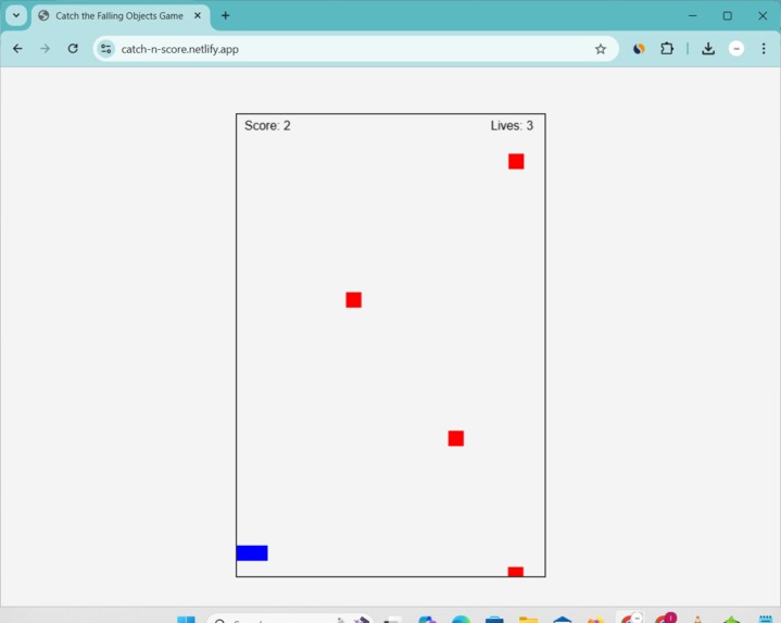 Catch n' Score Fun, fast-paced web game for beginners! – screenshot 1