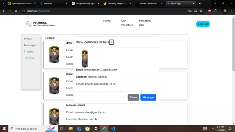 Petsitting and user analytics. – screenshot 8