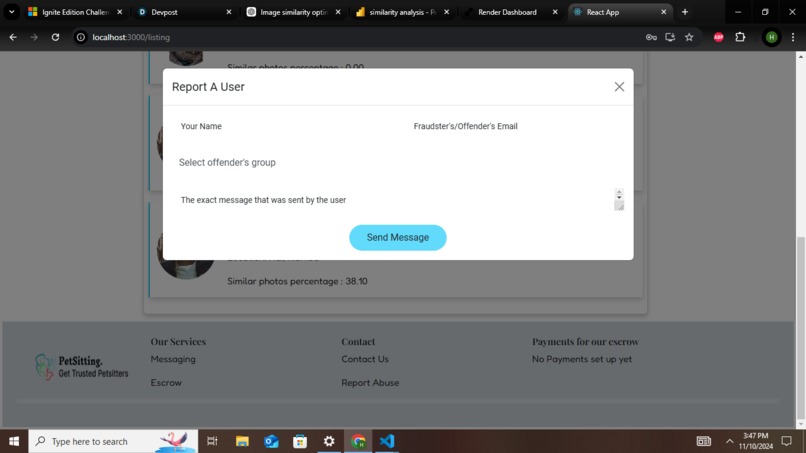 Petsitting and user analytics. – screenshot 10