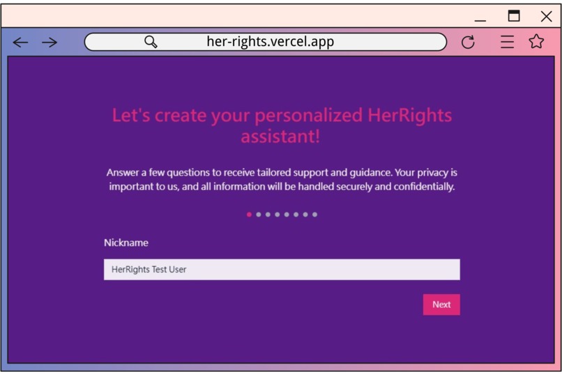 HerRights – screenshot 2