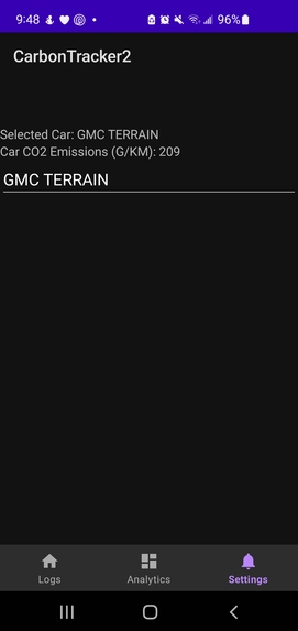 Carbon Tracker – screenshot 1