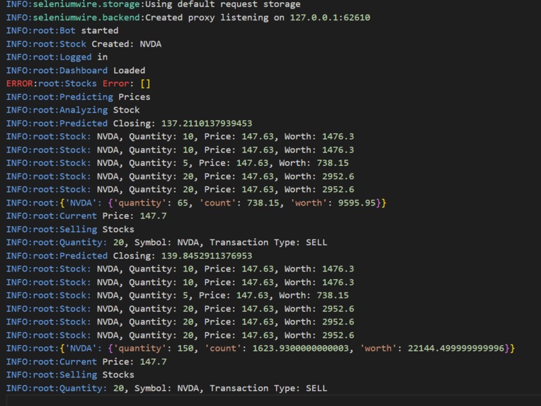 StockBot – screenshot 2