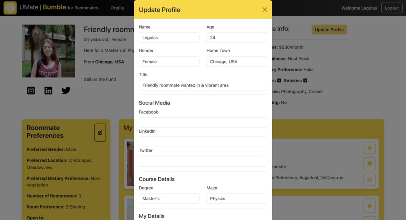 UMate : Bumble for Roommates – screenshot 6