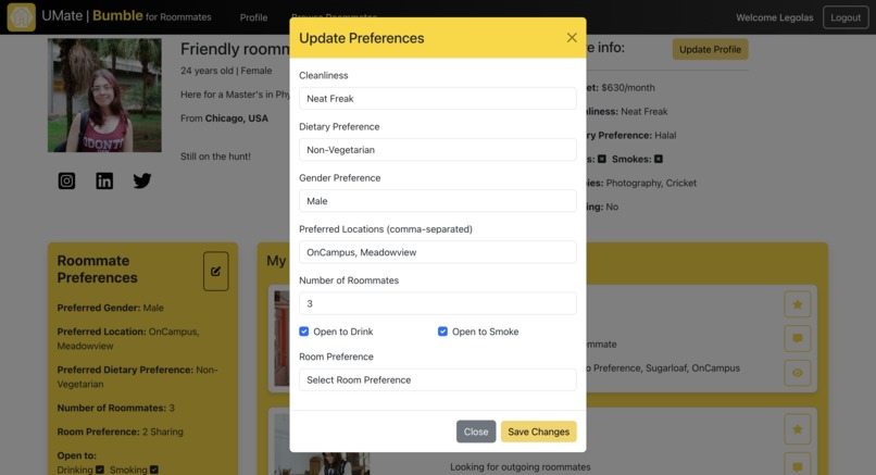 UMate : Bumble for Roommates – screenshot 7