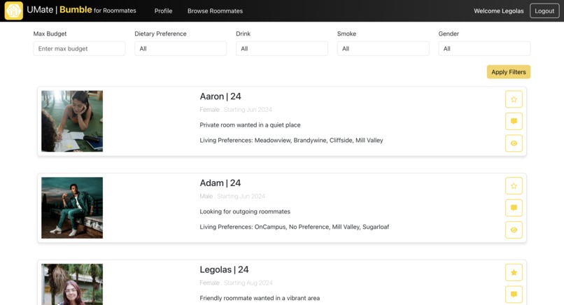 UMate : Bumble for Roommates – screenshot 8