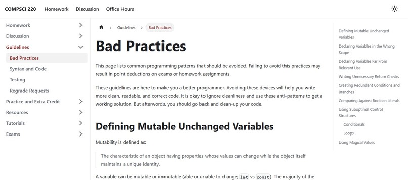 CS220-bot – screenshot 1