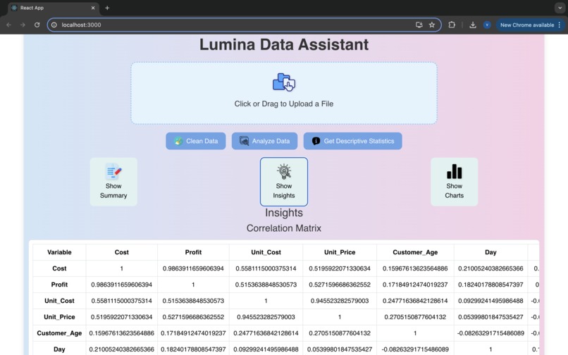 Lumina Data Assistant – screenshot 6