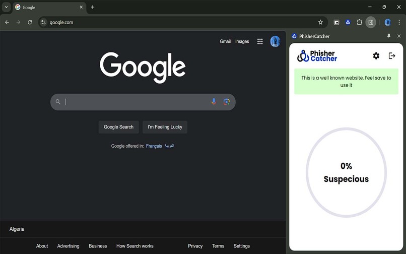 PhisherCatcher – screenshot 2