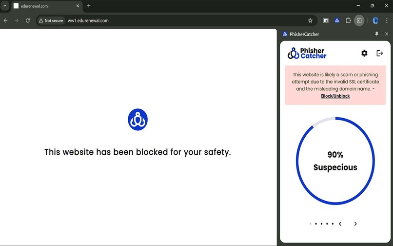 PhisherCatcher – screenshot 1