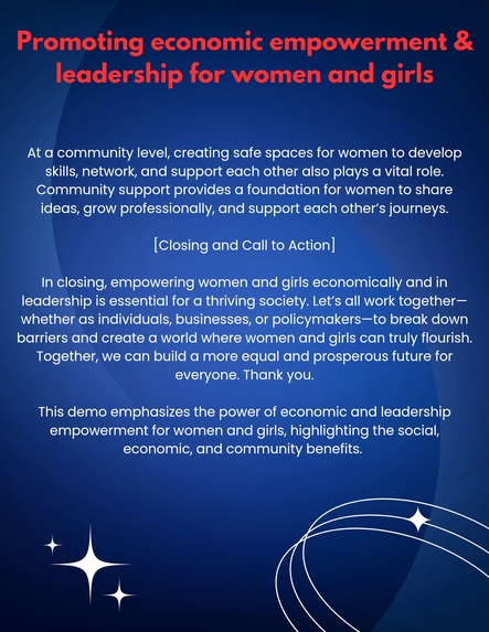 Promoting economic empowerment for women  – screenshot 2