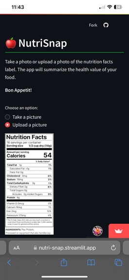 Nutrisnap – screenshot 1