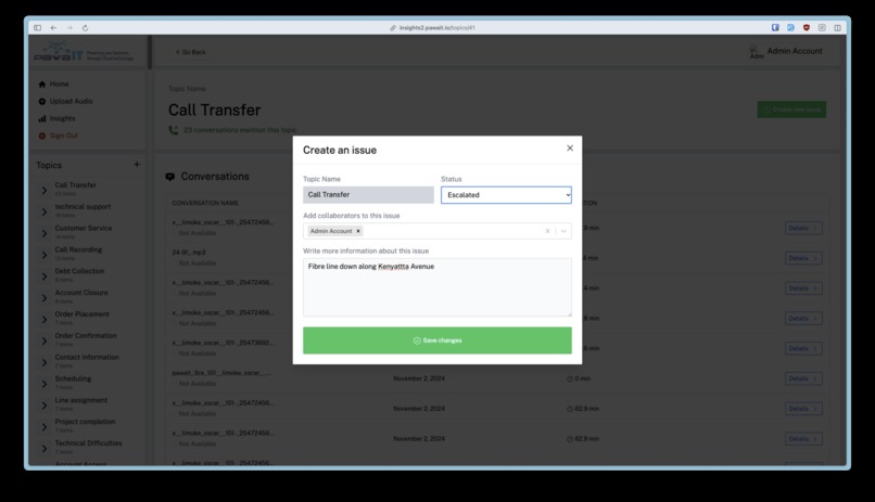 Pawa IT Customer AI Support Center Solution (CASP) – screenshot 3