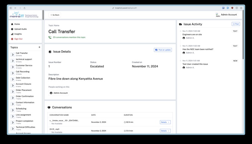 Pawa IT Customer AI Support Center Solution (CASP) – screenshot 5