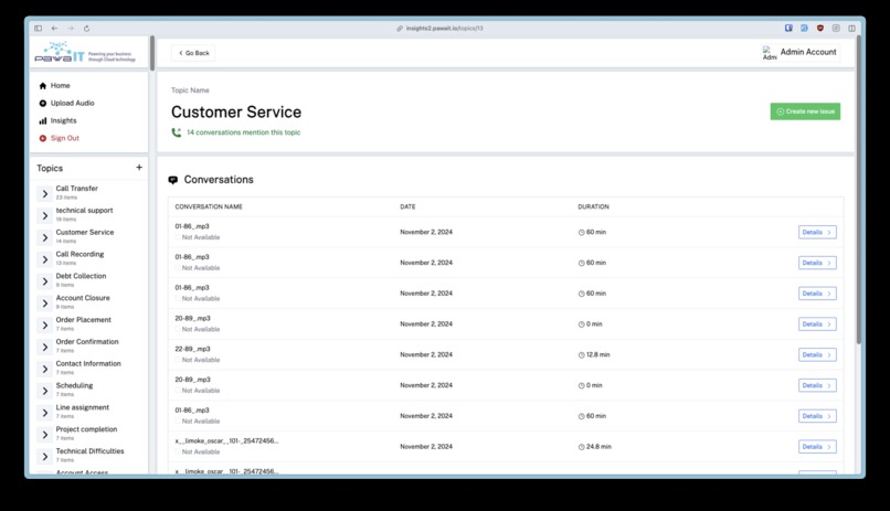Pawa IT Customer AI Support Center Solution (CASP) – screenshot 7