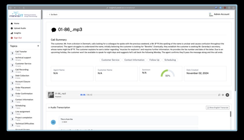 Pawa IT Customer AI Support Center Solution (CASP) – screenshot 8