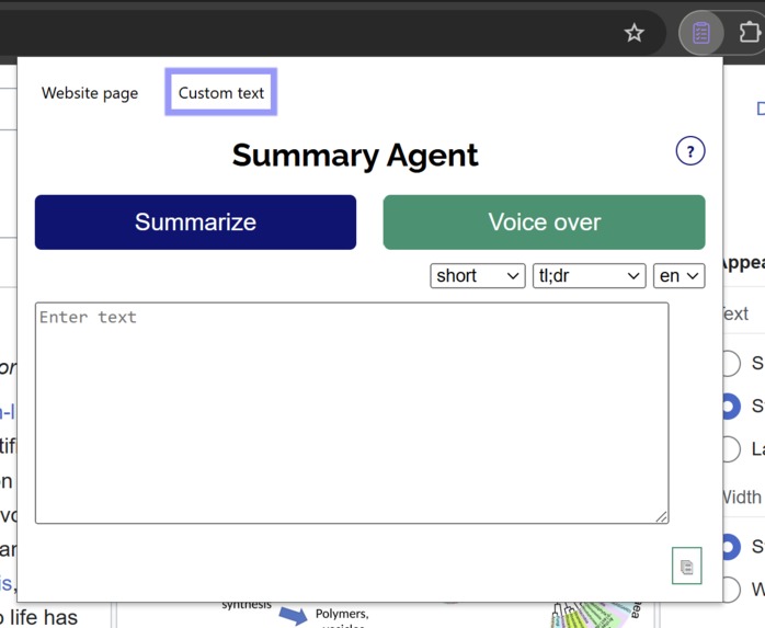 Summary Agent – screenshot 1