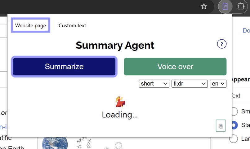 Summary Agent – screenshot 2