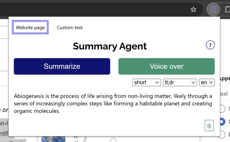 Summary Agent – screenshot 3