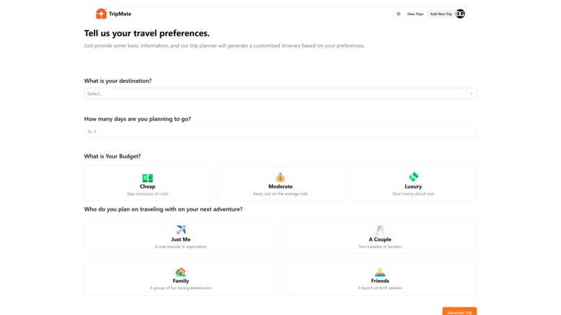 TripMate - Plan your perfect trip with the power of AI. – screenshot 2