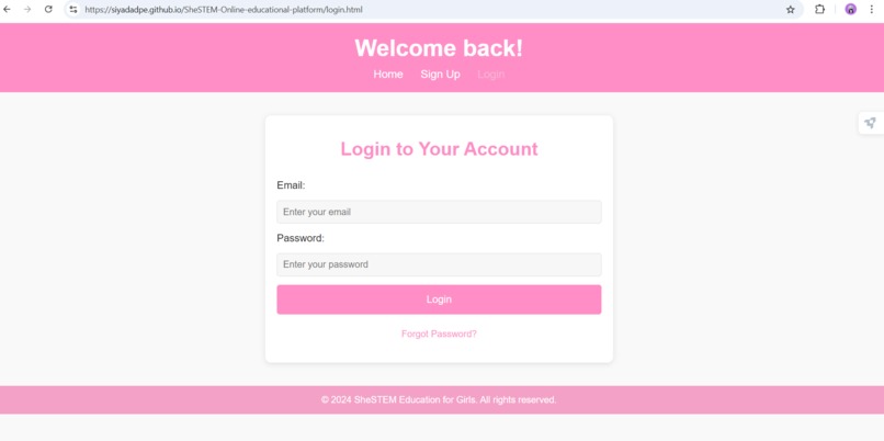 SheSTEM-Educational platform for women in STEM – screenshot 1