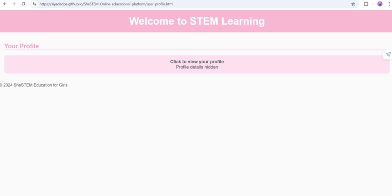 SheSTEM-Educational platform for women in STEM – screenshot 2