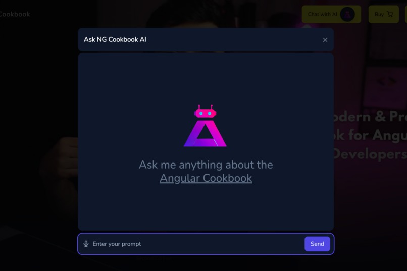 AI-Powered Q&A for the Angular Cookbook – screenshot 1