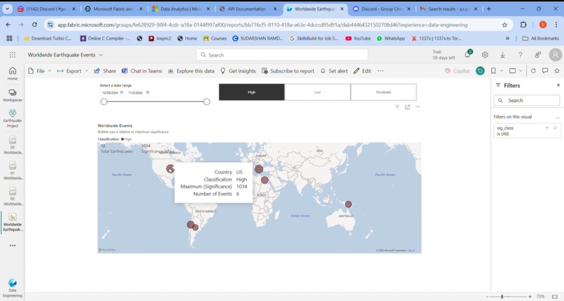 Worldwide earthquake event api  – screenshot 2