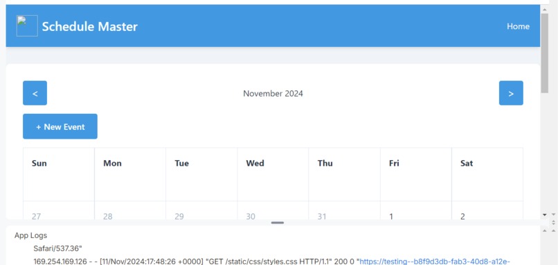 Scheduler – screenshot 1