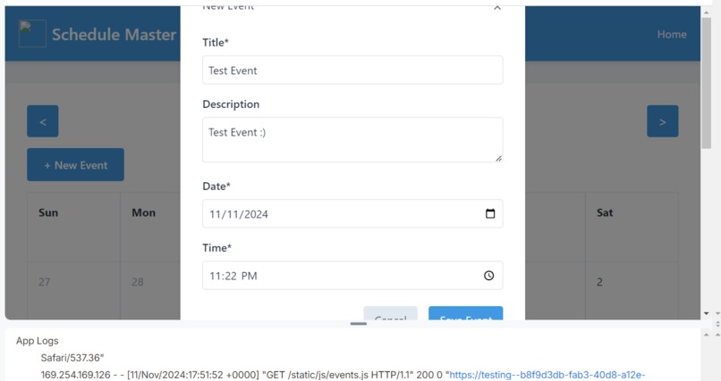 Scheduler – screenshot 2