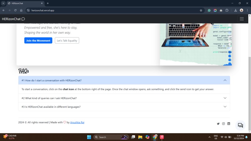 HERizonChat – screenshot 2