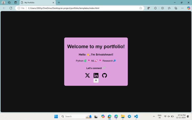 My Portfolio Website – screenshot 1