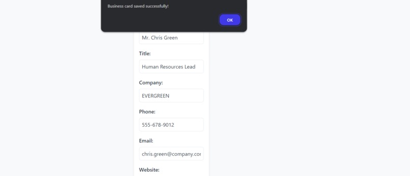 Business Card Scanner – screenshot 1