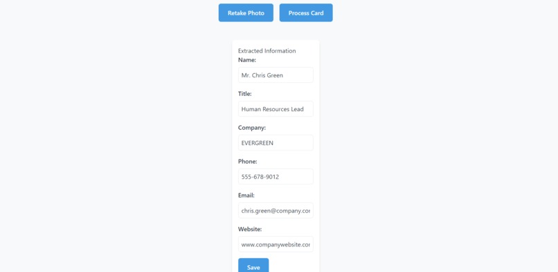 Business Card Scanner – screenshot 2