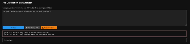 Job Bias Analyzer – screenshot 2