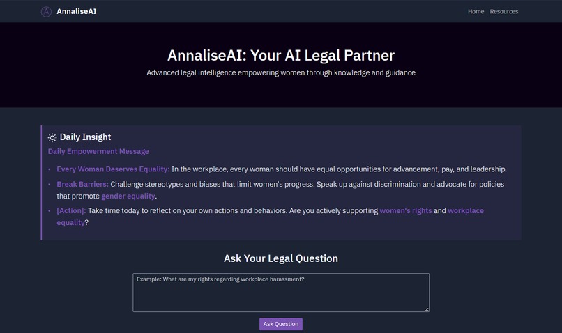 Annalise: AI advisor for women's rights and empowerment. – screenshot 1