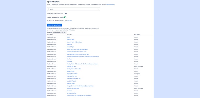Page Owner Tools and Reports – screenshot 3