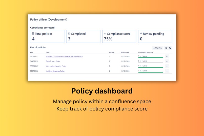 Policy officer – screenshot 2