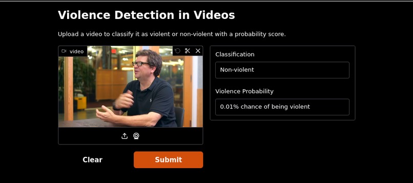 Video Violence Detection – screenshot 1