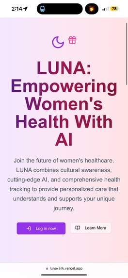 LUNA: AI-Powered Women's Health Companion – screenshot 1