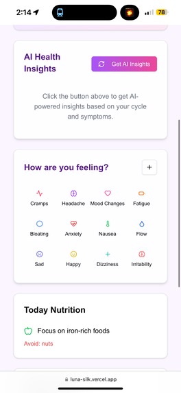 LUNA: AI-Powered Women's Health Companion – screenshot 9
