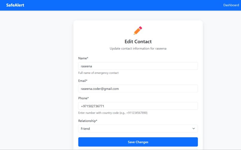 SafeAlertHer – screenshot 1