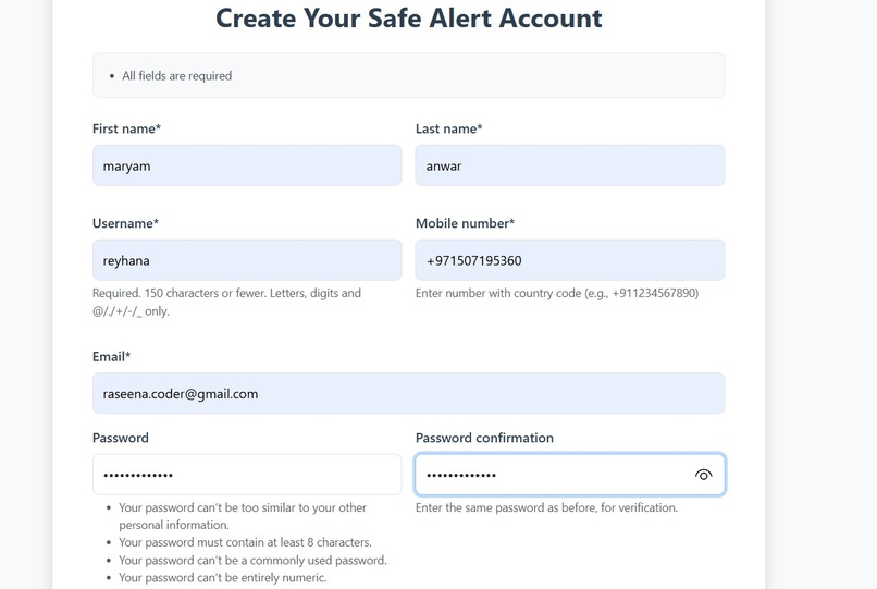 SafeAlertHer – screenshot 3