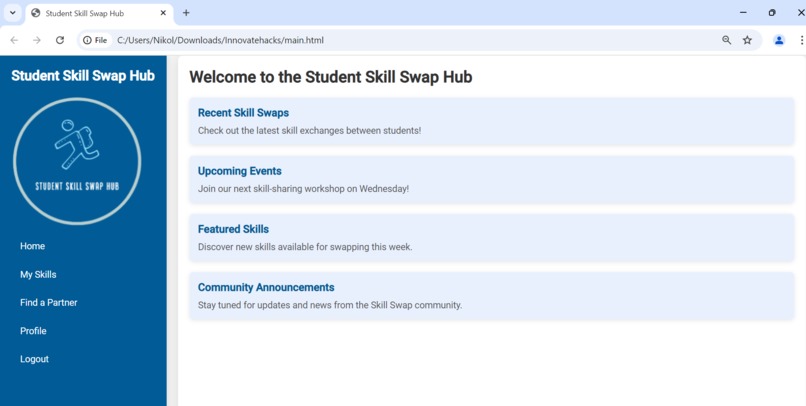 Student Skill Swap – screenshot 1