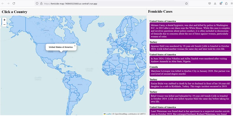Femicide Map – screenshot 1