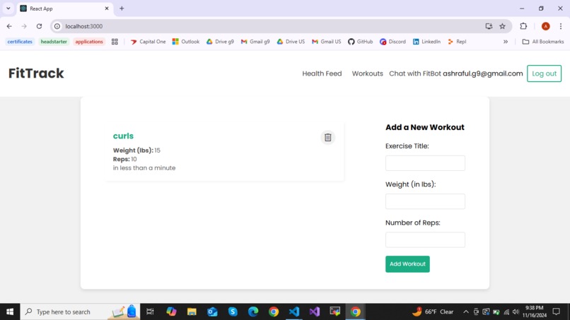 Fitrack – screenshot 1