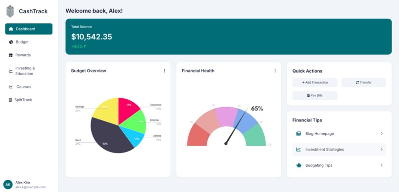 CashTrack - A Personal Finance Tool For Youth – screenshot 1