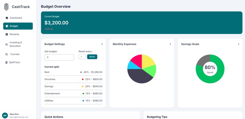 CashTrack - A Personal Finance Tool For Youth – screenshot 2